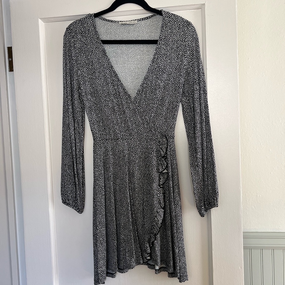 Pull & Bear Polka Dot Wrap Dress